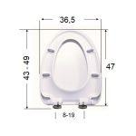 Καπάκι Τουαλέτας Βακελίτη KIMI Soft Close, Duroplast σε Λευκό - 021 by ΕΒΙΟΠ - Image 2