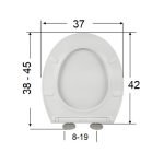 Καπάκι Τουαλέτας Βακελίτη RODOS (τύπου ΡΕΒΕΡΑ) Soft Close, Duroplast σε Λευκό - 062 by ΕΒΙΟΠ - Image 2