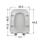 Καπάκι Τουαλέτας Βακελίτη ELIT Soft Close, Duroplast σε Λευκό - 054 by ΕΒΙΟΠ - Image 2