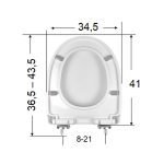 Καπάκι Τουαλέτας Βακελίτη ZANTE Soft Close, Duroplast σε Λευκό - 1903 by ΕΒΙΟΠ - Image 2