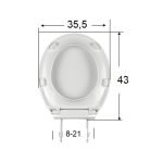 Καπάκι Τουαλέτας Βακελίτη HPA Universal, Soft Close, Thermoplast σε Λευκό - 19-02 by ΕΒΙΟΠ - Image 2