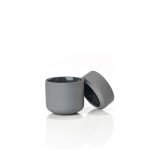 Δοχείο για Βαμβάκια & Μπατονέτες Ume από πορσελάνη Grey - 15754 By Zone Denmark