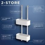 Tiger 2-Store Ράφια με Κρεμάστρα 25 cm White 1500210146 - Image 6