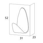 Tiger Oval Σετ των 2 Άγκιστρο Brushed stainless steel 164530941 - Image 4