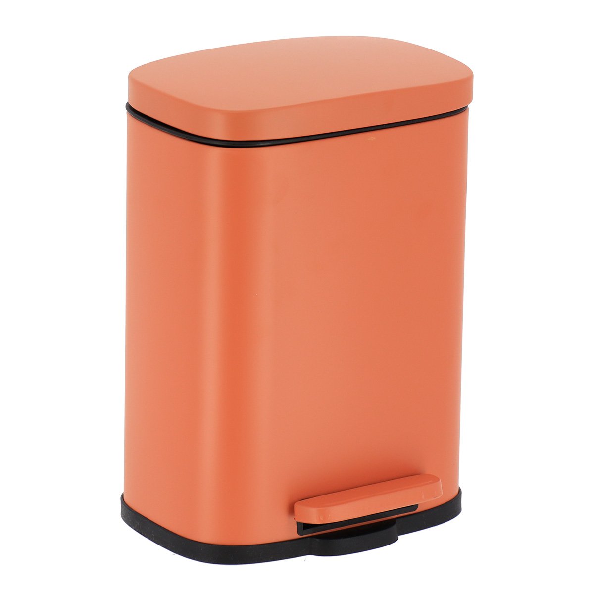 6556124 Σετ Καλάθι μπάνιου ορθογώνιο με κάλυμμα soft close μαζί με πιγκάλ 18,5x21x29,5 cm Eurocasa - Image 1