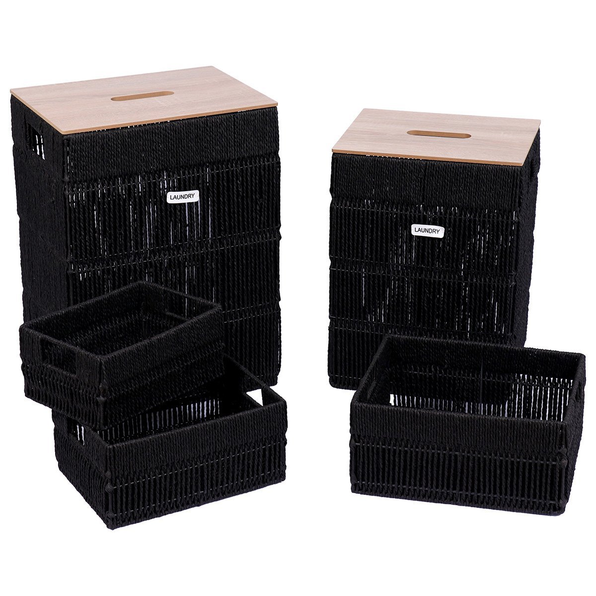 84222103 Σετ 5 τεμάχια καλάθια 40χ30χ52 cm Eurocasa - Image 1