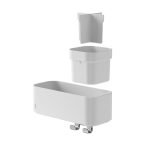 Tiger 2-Store Επιτοίχιο Ράφι με Θήκες και Κρεμάστρες 25 cm White 800375 - Image 7