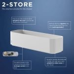 Tiger 2-Store Επιτοίχιο Ράφι 35 cm White 800381 - Image 9