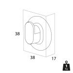 Tiger Cooper Άγκιστρο medium με αυτοκόλλητη βάση τοίχου Polished gold 800555 - Image 5