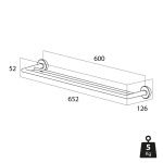 Tiger Cooper Κρεμάστρα Διπλή 65.2 cm Polished gold 800560 - Image 5