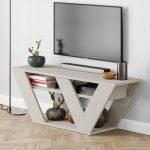 Έπιπλο τηλεόρασης Pipralla Megapap χρώμα ανοιχτό καρυδί 110x30x40εκ.