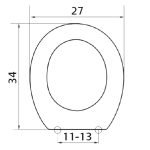 Καπάκι Λεκάνης Πλαστικό - για Παιδικές Τουαλέτες σε Λευκό 0122 by ΕΛΒΙΤ - Image 2
