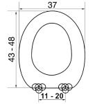 Κάλυμμα Τουαλέτας MDF - Universal σε Καρυδί 0129 by ΕΛΒΙΤ - Image 2
