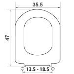 Κάλυμμα Τουαλέτας Πολυεστερικά - DSHAPE Μεγάλο σε Λευκό 1242 by ΕΛΒΙΤ - Image 2