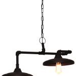 HL-520-2 PIPES BROWN RUSTY PENDANT 2 X E27
