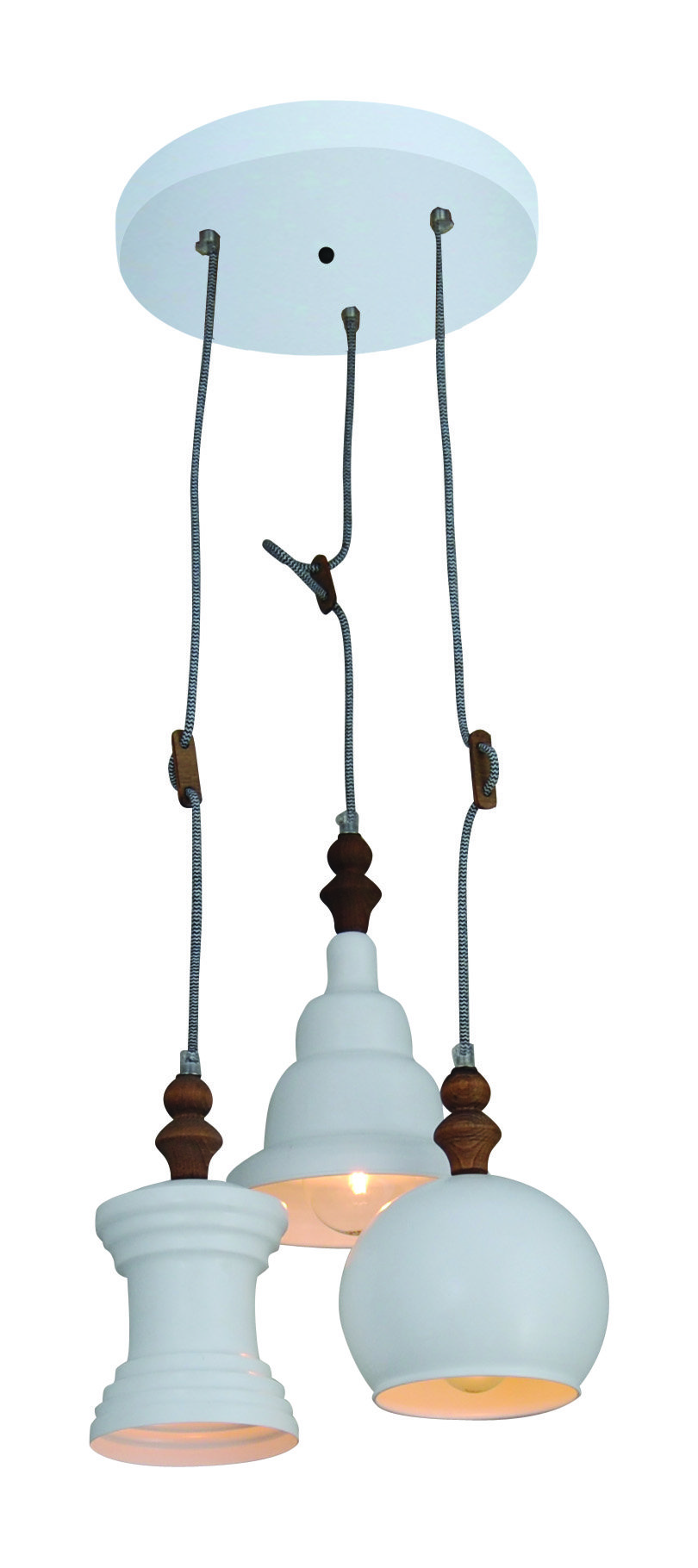 77-2744 HL-047RS-3 TRIXY WHITE PENDANT - Image 1