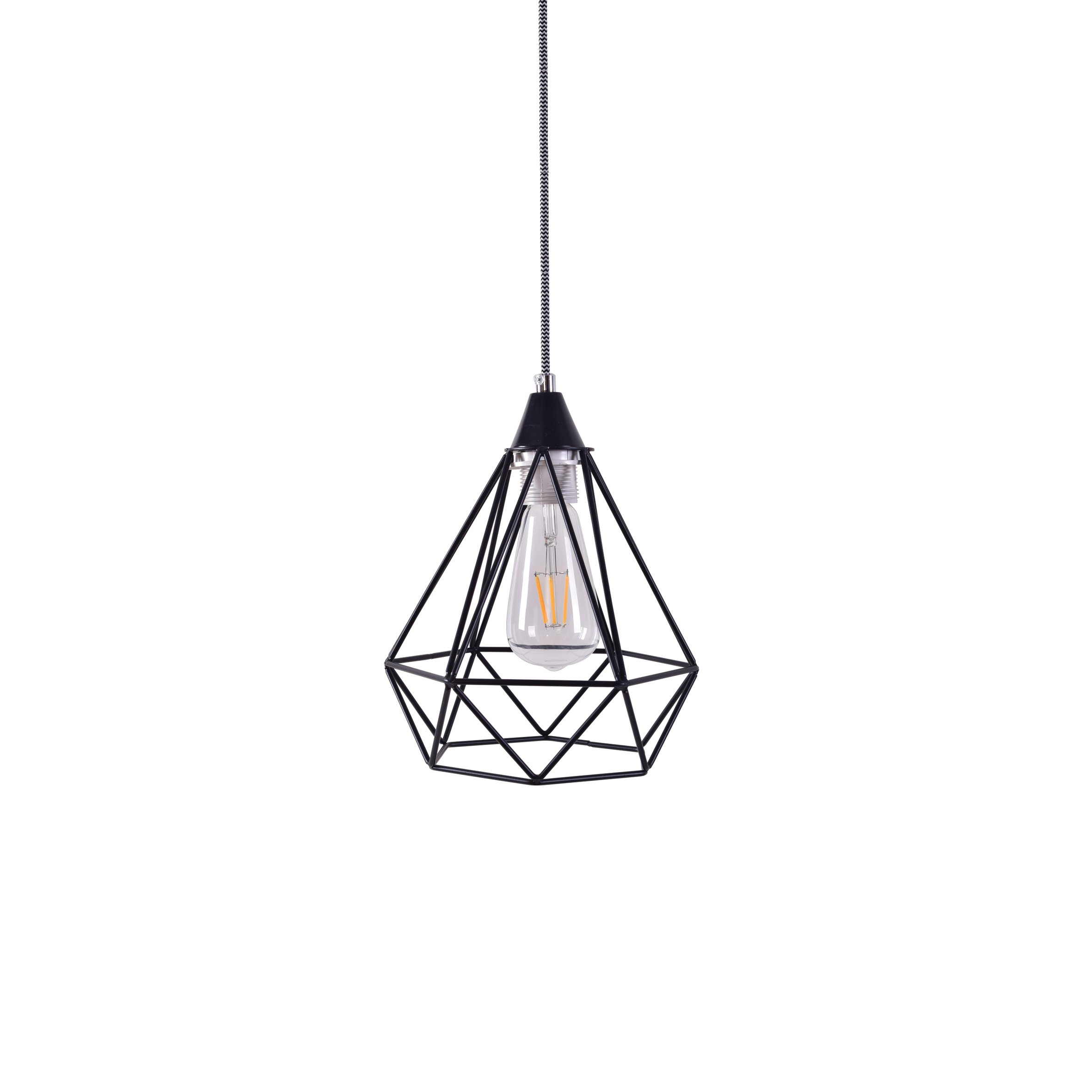 77-3571 SE148-19 MILA PENDANT LAMP BLACK METAL Δ3 - Image 1