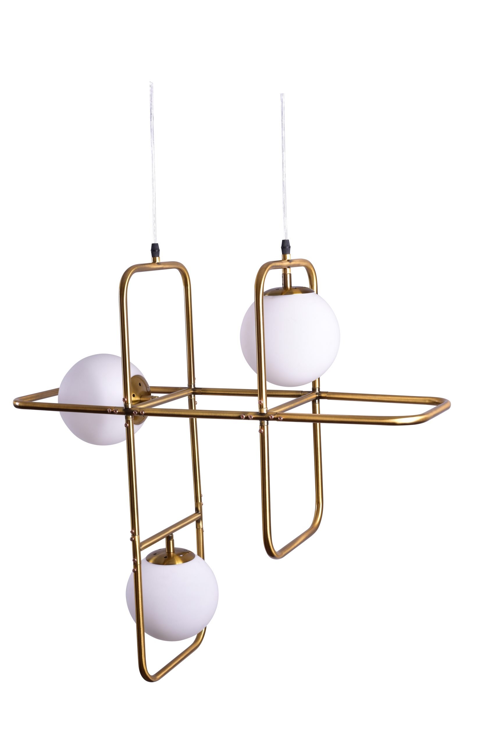 77-3593 SE 133-3PS ATHEN PENDANT LAMP BRUSHED BRASS 1A4 - Image 1