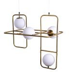 SE 133-4PS ATHEN PENDANT LAMP BRUSHED BRASS 1B4
