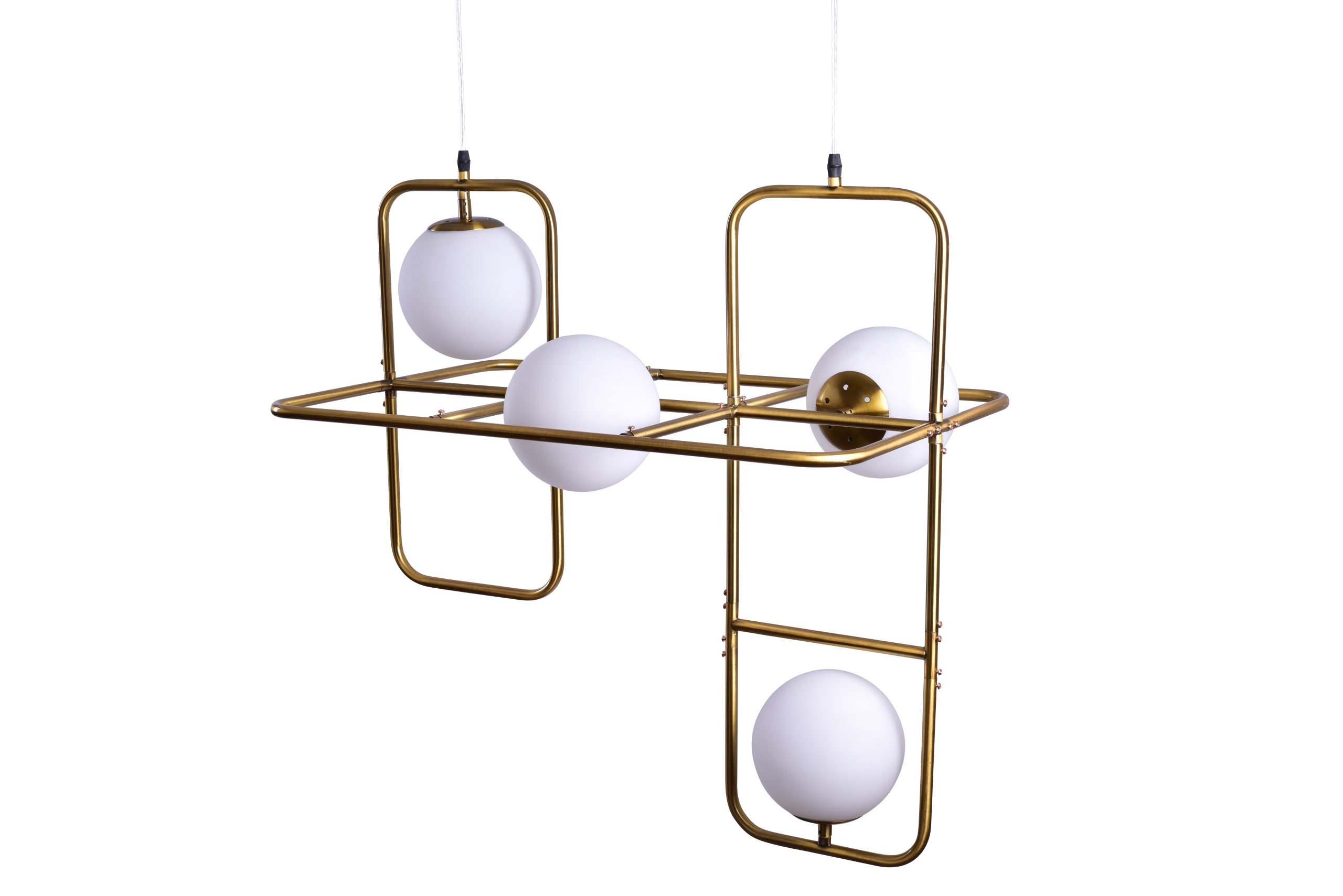 77-3594 SE 133-4PS ATHEN PENDANT LAMP BRUSHED BRASS 1B4 - Image 1