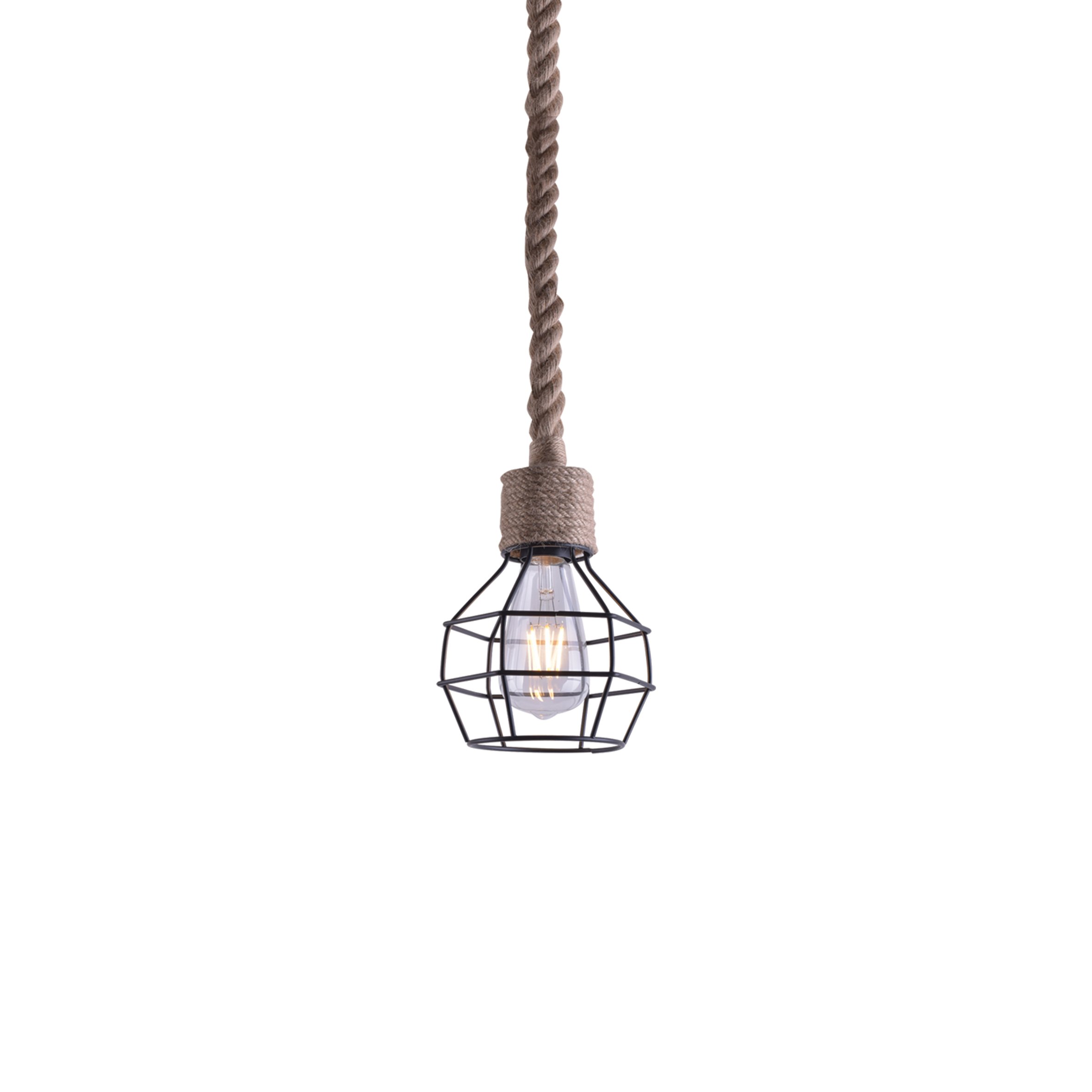 77-3621 GRENADE-1 ROPE PENDANT LAMP BLACK Δ3 - Image 1