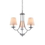 C119-3 ETNA PENDANT LAMP GREY PATINA&WHITE SHADE 1E1