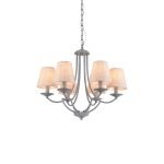 C119-6 ETNA PENDANT LAMP GREY PATINA&WHITE SHADE 1E1