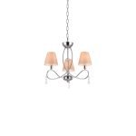 E002-3 LAKI PENDANT LAMP CHROME & WHITE SHADE 1E1