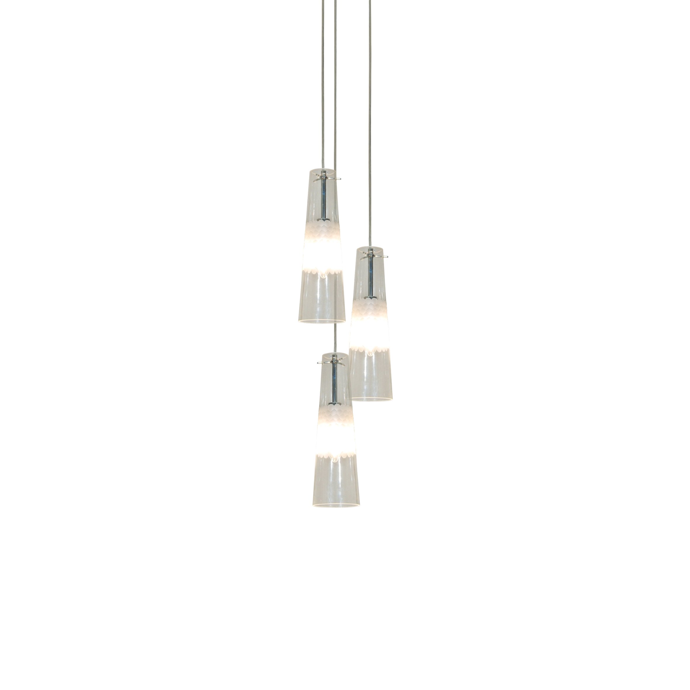 77-3756 WS3397-3 COMO PENDANT LAMP GLASS+ - Image 1