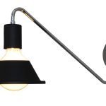 HL-3521-1 EMILY CHROME & BLACK WALL LAMP