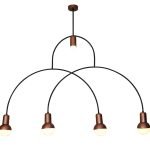 HL-3523-5 CHRISTOPHER OLD COPPER & BLACK PENDANT