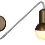 HL-3523-1 CHRISTOPHER OLD BRONZE & WHITE WALL LAMP