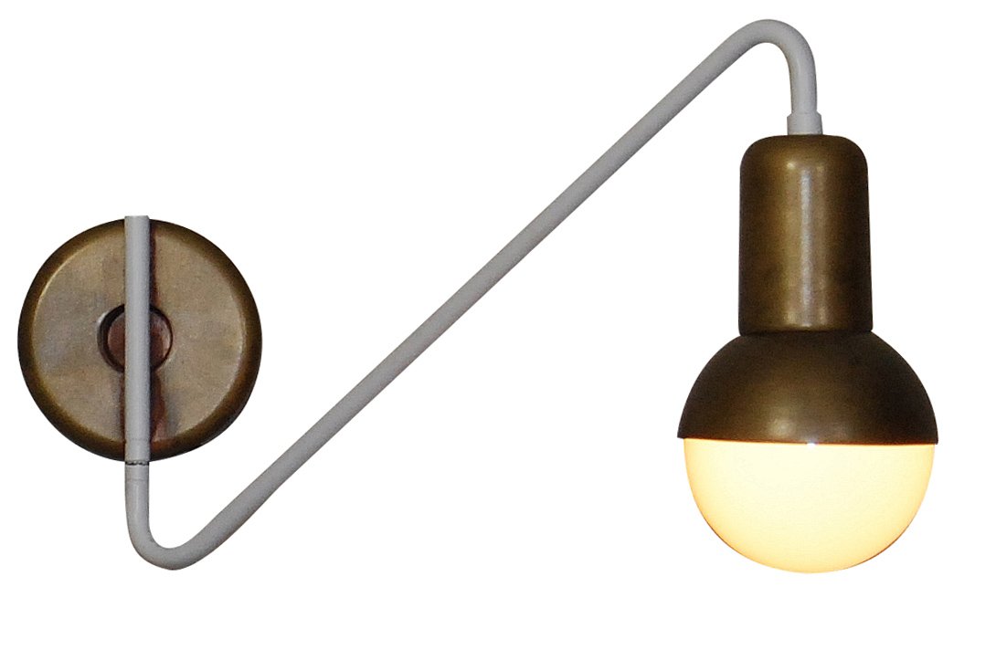 77-3793 HL-3523-1 CHRISTOPHER OLD BRONZE & WHITE WALL LAMP - Image 1