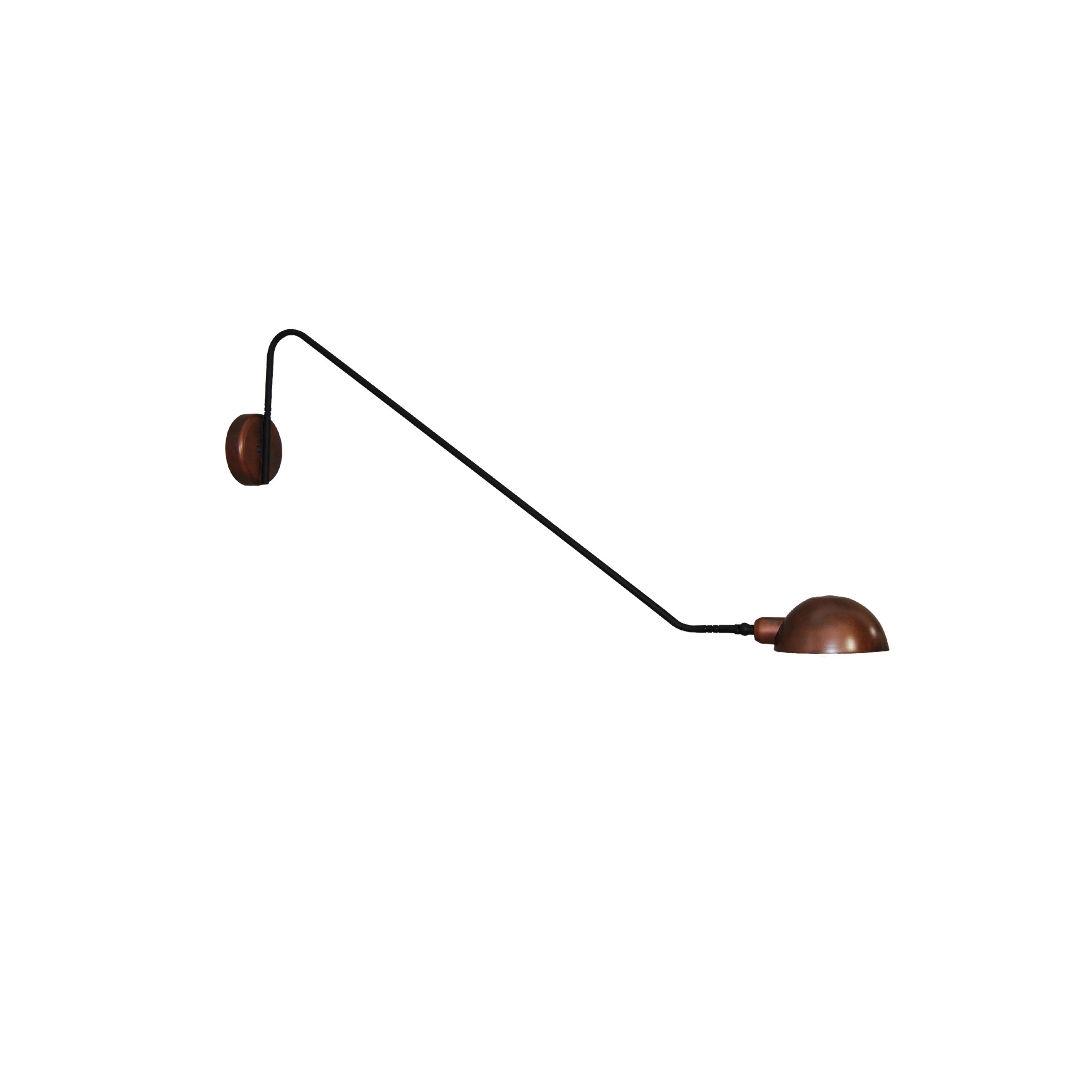 77-3938 HL-3547-1 L MASON OLD COPPER & BLACK WALL LAMP - Image 1