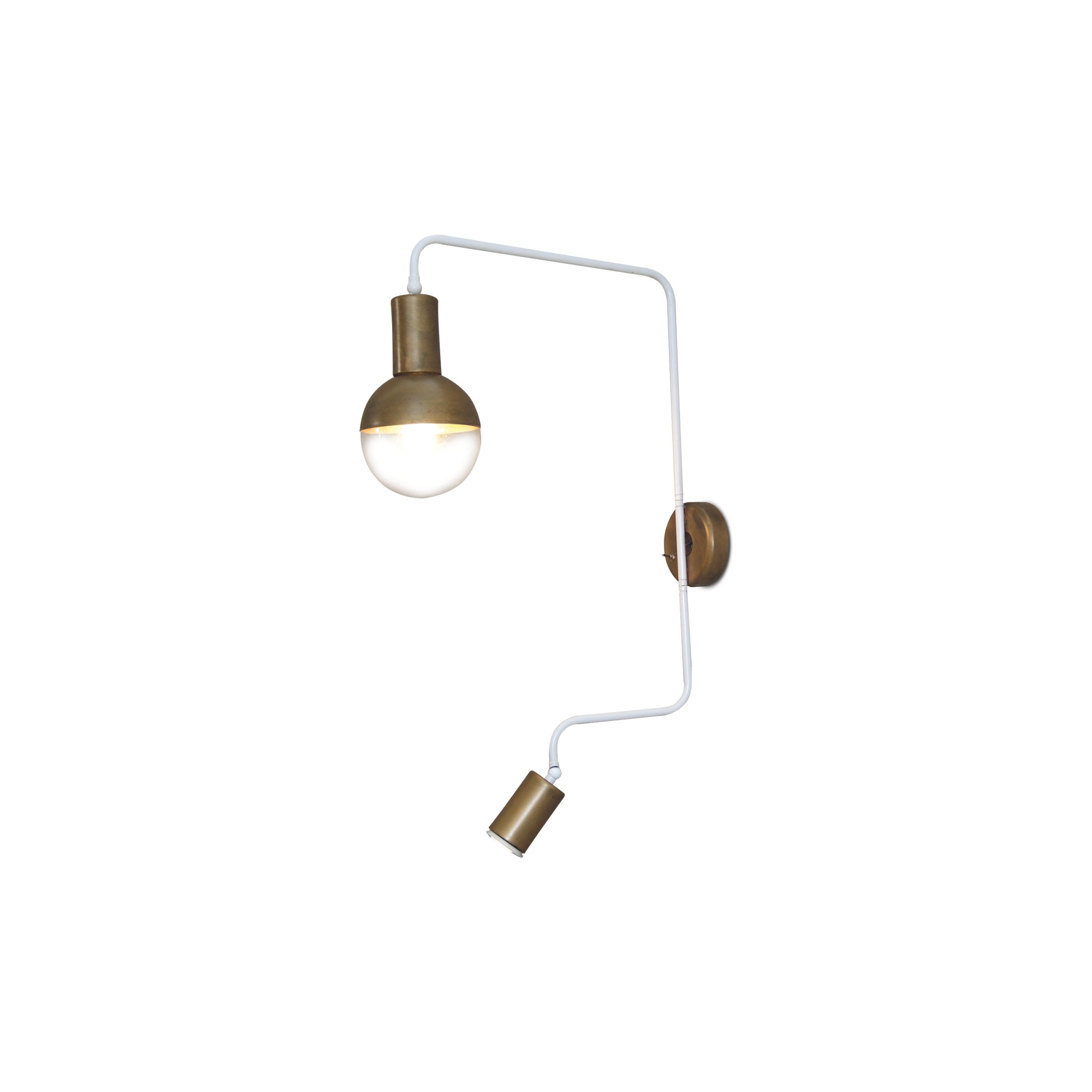 77-3971 HL-3555-2S CALLIE OLD BRONZE & WHITE WALL LAMP - Image 1