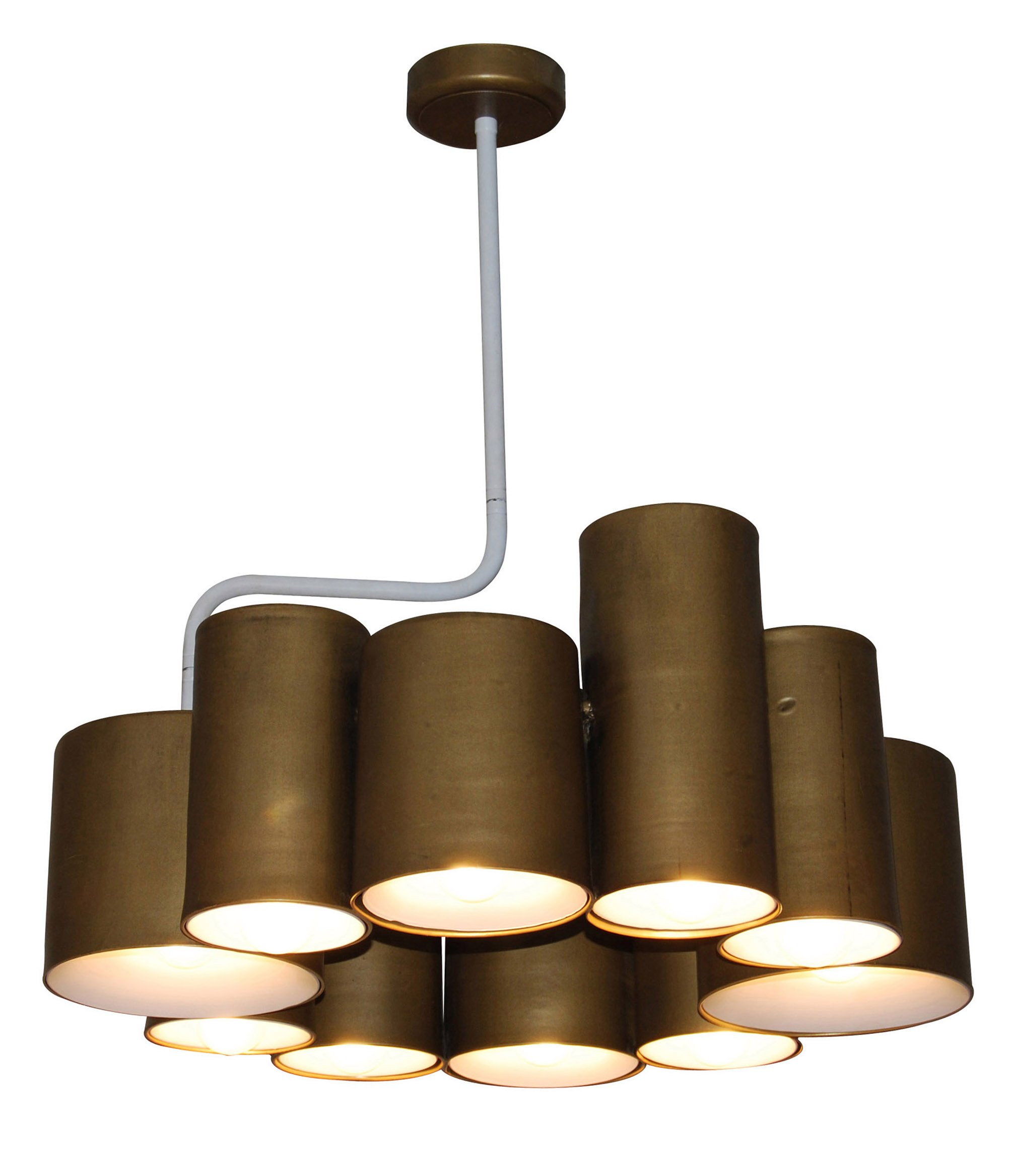 77-3990 HL-3567-P10 BRODY OLD BRONZE & WHITE PENDANT - Image 1