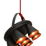HL-3578-1A BRANDON BLACK & MAT COPPER PENDANT