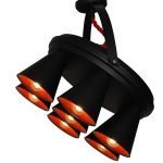 HL-3578-1B BRANDON BLACK & MAT COPPER PENDANT