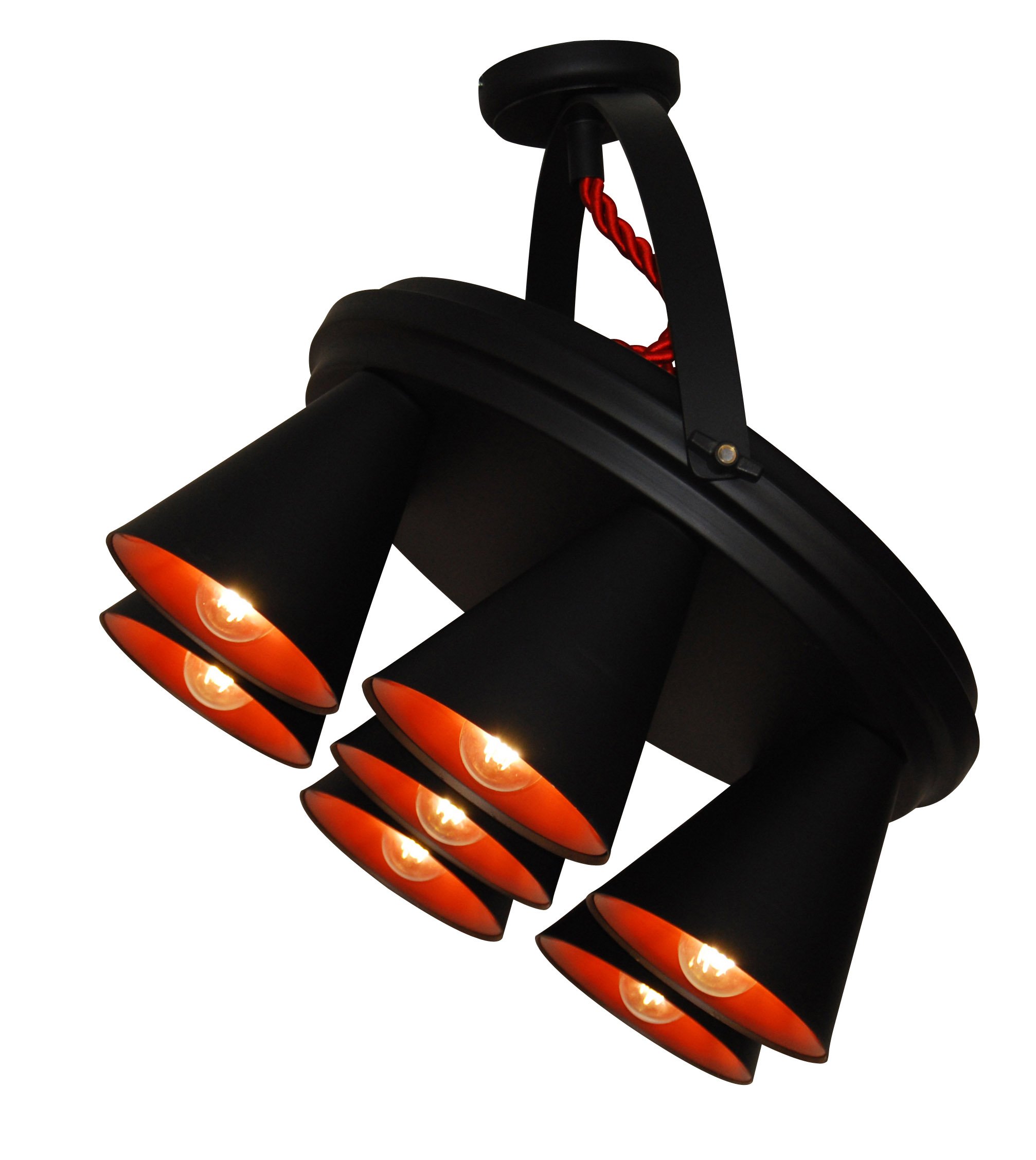 77-3997 HL-3578-1B BRANDON BLACK & MAT COPPER PENDANT - Image 1