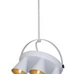 HL-3578-1A BRANDON WHITE & MAT GOLD PENDANT