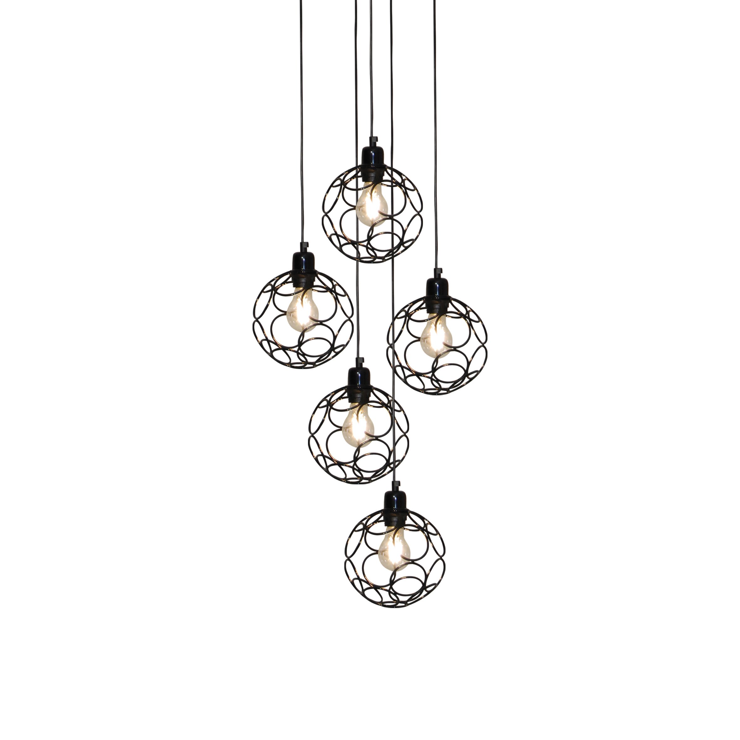77-4073 HL-3588-5 ALINE BLACK PENDANT - Image 1
