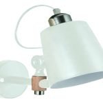 YQ-4003 SAM WHITE METAL-WOOD WALL LAMP 1Ε1