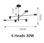 SE LED 30 PIEDRA BLACK PENDANT 85x80cm 30W IP20 3CCT 2 YEARS WARRANTY Γ5 - Image 2