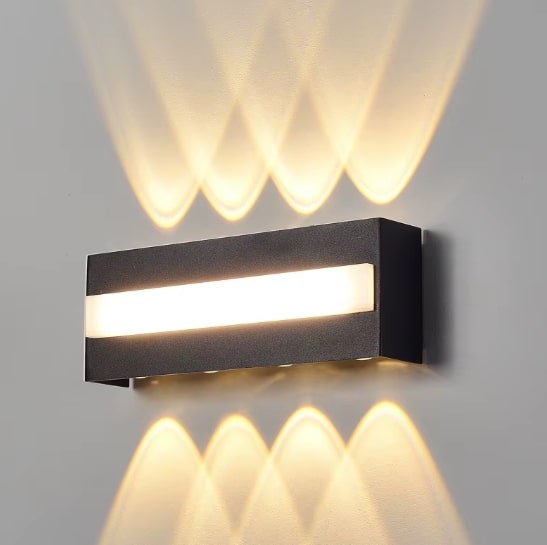 77-50675 SE LED 105 QUADRA BLACK OUTDOOR WALL LAMP 6+4W 3000K 2 YEARS WARRANTY - Image 1