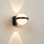 SE LED 105 HALO BLACK OUTDOOR WALL LAMP 10+2W 3000K 2 YEARS WARRANTY - Image 2