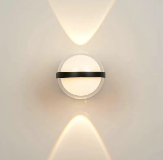 77-50676 SE LED 105 HALO BLACK OUTDOOR WALL LAMP 10+2W 3000K 2 YEARS WARRANTY - Image 1