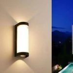 SE LED 180 MODO ROUND OUTDOOR WALL LAMP BLACK 6+6W 3000K