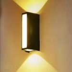 SE LED 155 BRICK S OUTDOOR WALL LAMP BLACK 6+4W 3000K