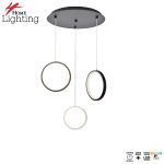 SE LED 26 AINA ROUND BLACK AND WHITE PENDANT 20x40+16+22x100cm 26W IP20 3CCT 2 YEARS WARRANTY+