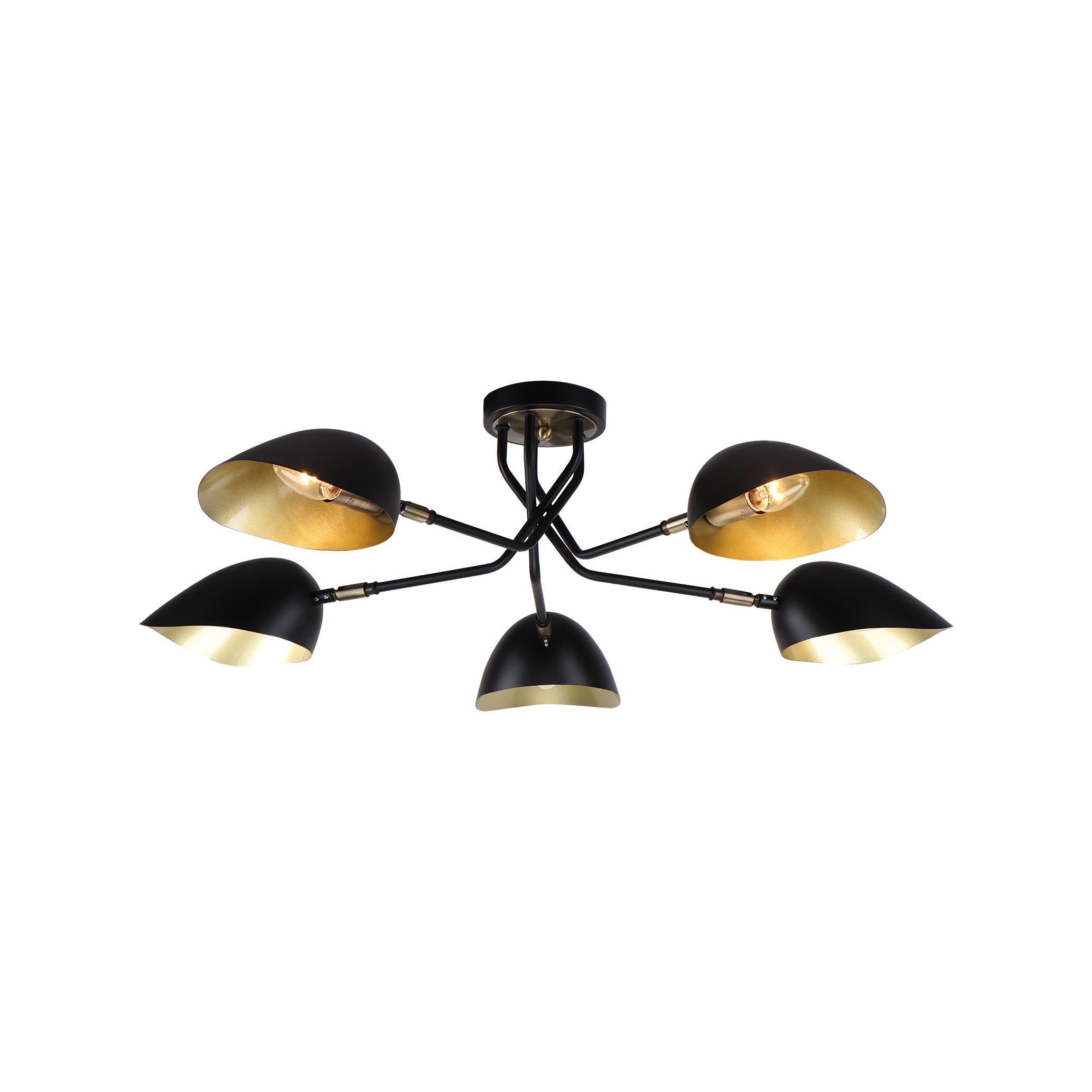 77-8103 KQ 2759/5 ELIA BLACK AND ANTIQUE BRASS CEILING LAMP Ζ3 - Image 1